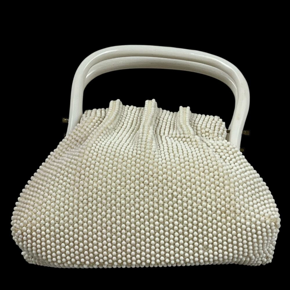 Marcus Brothers Made in Japan Beaded Ivory Bag